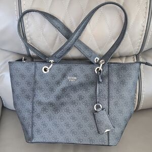 GUESS Elegant Charcoal Tote Bag